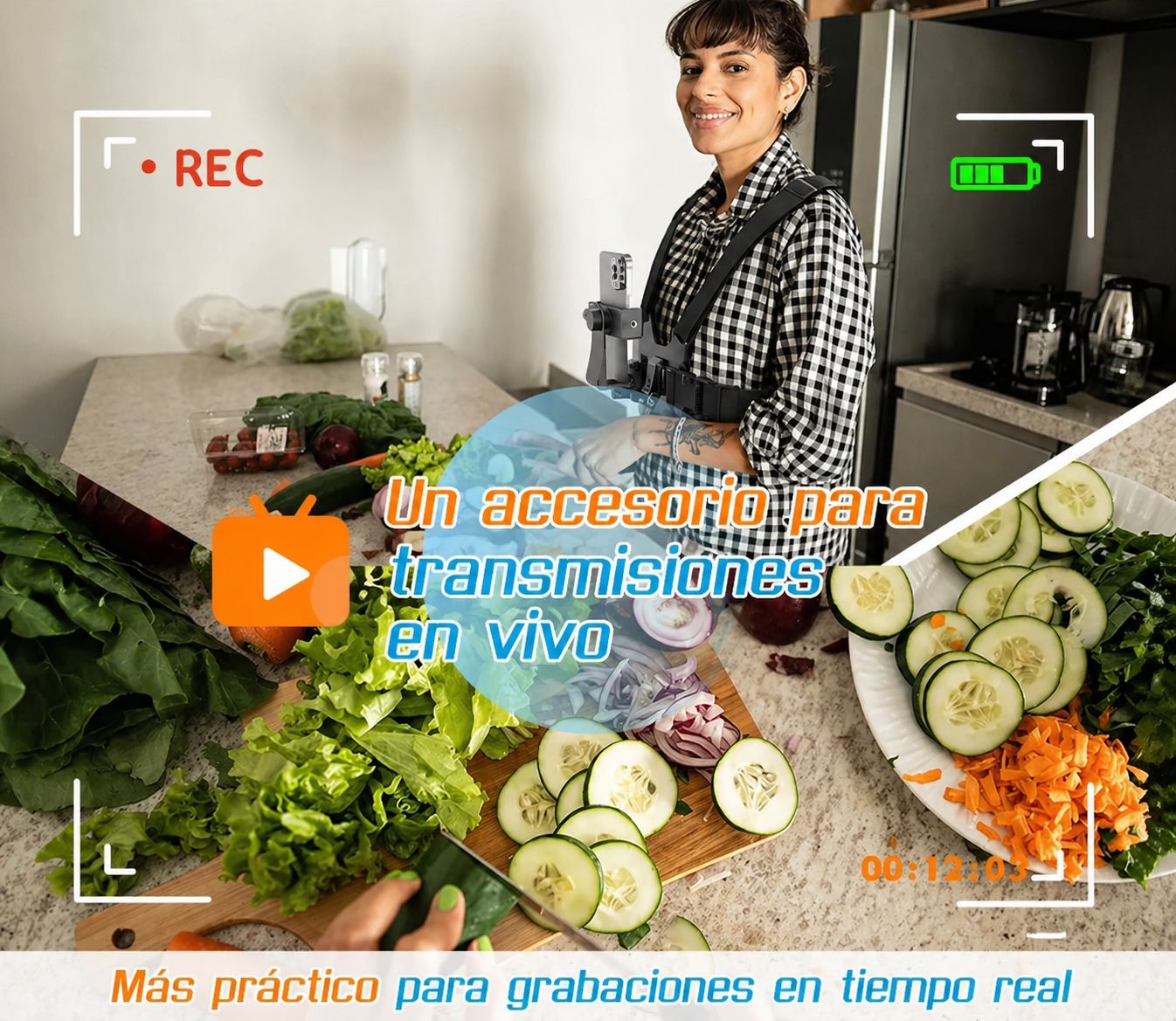 SOPORTE PECHO PARA CELULAR 360°